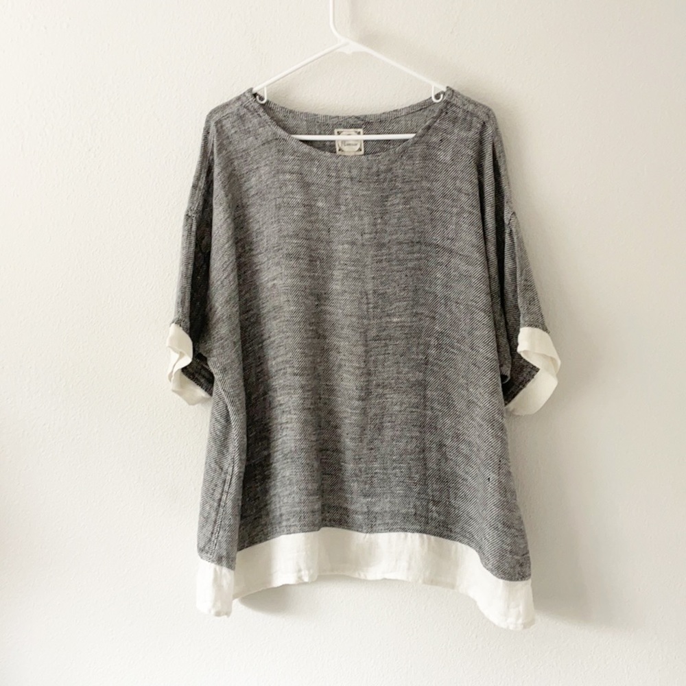 100% Linen Lagenlook Namsar Blouse